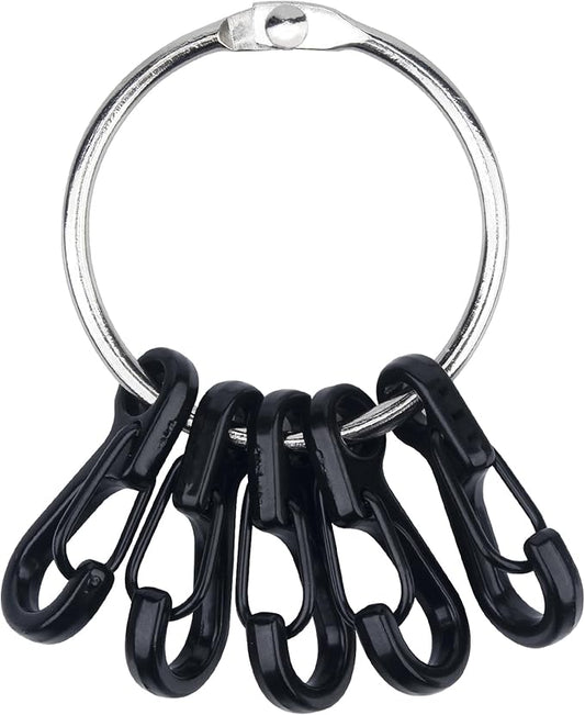 SWATOM Small Mini Carabiner Clip Tiny Spring Snap Hook Keychains Micro Carabiners for Paracord EDC Alloy Key Rings Outdoor Hiking Fishing Camping Backpack Accessories