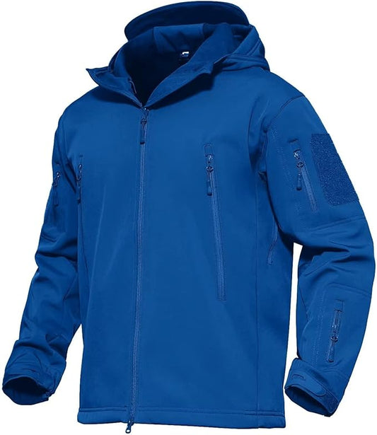 MAGCOMSEN Men's Tactical Jacket 7 Pockets Performance Fleece Lined Water Resistant Ski Snow Soft Shell Winter Coats