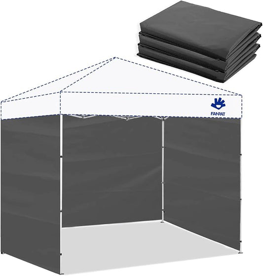 Instant Canopy Tent Sidewalls for 10x10 Pop Up Canopy Waterproof,99% UV Protection，3 Piece Sidewalls, Dusk Gray(3PCS Sidewall Only, Canopy Tent NOT Included)
