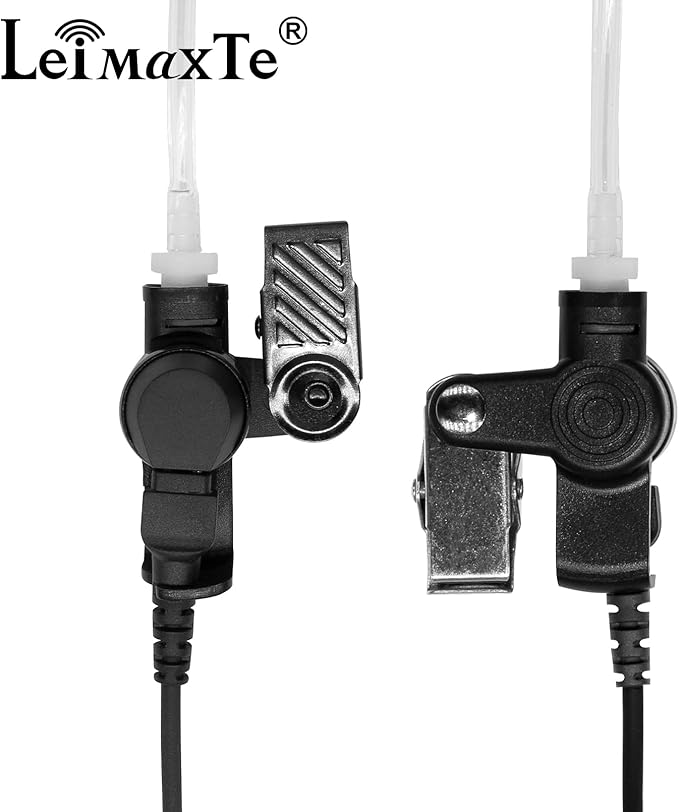 XPR 3500e 3300e Earpiece for Motorola Radio XPR3500 XPR3000 XPR3300 with Mic PTT XPR 3300 3500 3300e 3500e Walkie Talkie Headset Security Acoustic Tube Surveillance Headphone (2 PCS)