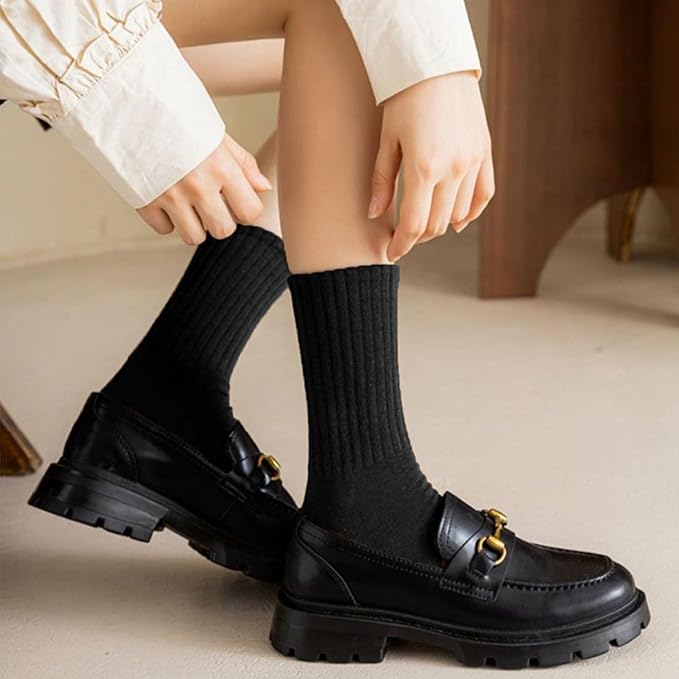 VoJoPi Wool Socks for Women Thermal and Warm Hiking Socks Winter Thick Cozy Cushion Boot Work Socks 5 Pairs