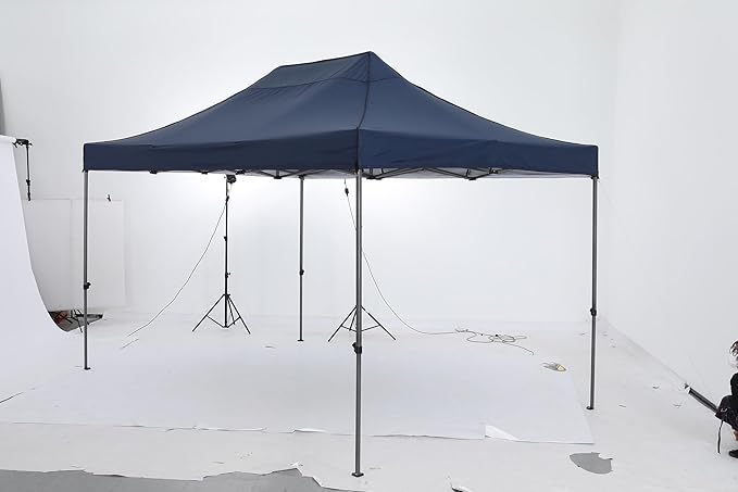 COBIZI 10x15 Pop Up Canopy Without Sidewall,Heavy Duty Canopy UPF 50+ All Season Wind Waterproof Commercial Outdoor Wedding Party Tents for Parties Gazebo with Carry Bag(10 x 15 ft Gray)