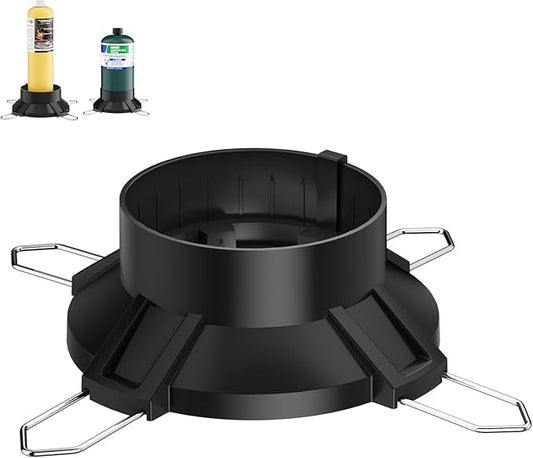 Sondiko Gas Cylinder Stand Base, Standard Fuel Gas Bottle Stabilizer, Small Propane Tank Stand, Accessory for Portable Welding Torch Burner Stove(Propane Tank Not Included)