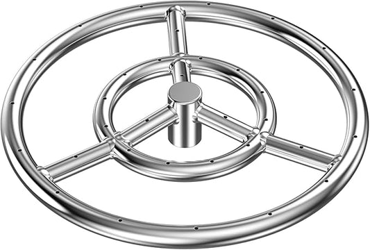 Skyflame 12-Inch Round Fire Pit Burner Ring, 304 Stainless Steel