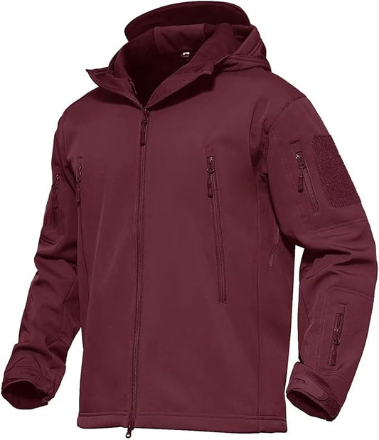MAGCOMSEN Men's Tactical Jacket 7 Pockets Performance Fleece Lined Water Resistant Ski Snow Soft Shell Winter Coats