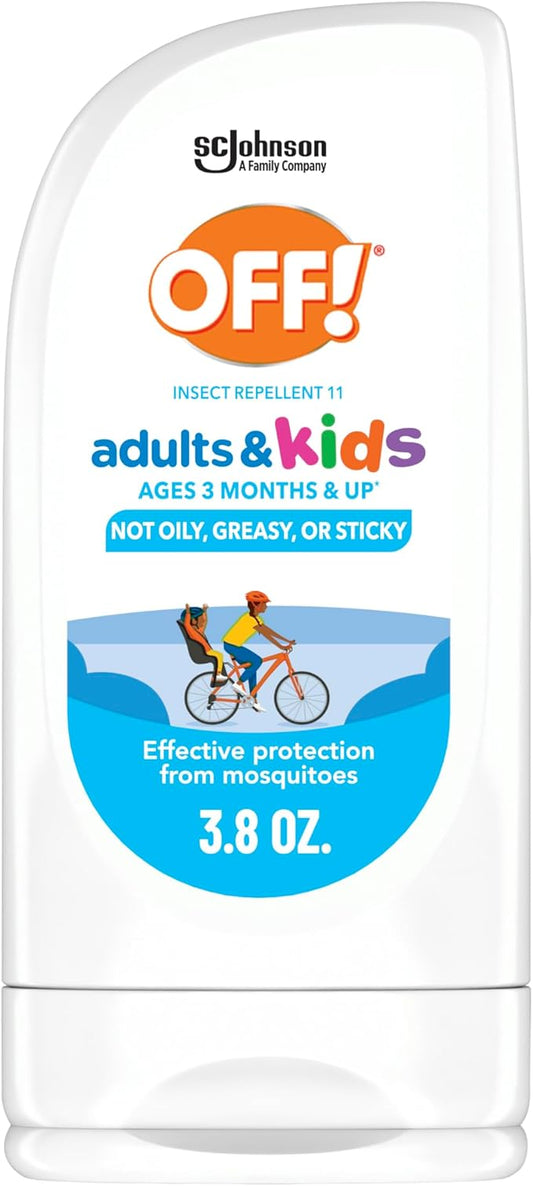 OFF! Insect Repellent Lotion for Adults & Kids, Fragrance-Free Bug Repellent for Everyday Protection from Mosquitoes and Ticks, 3.8 oz