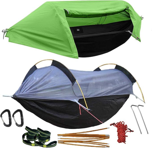 WintMing Hammock with Mosquito Net and Rain Fly Cover 3 in 1 Camping Hammock Tent 440lbs Load