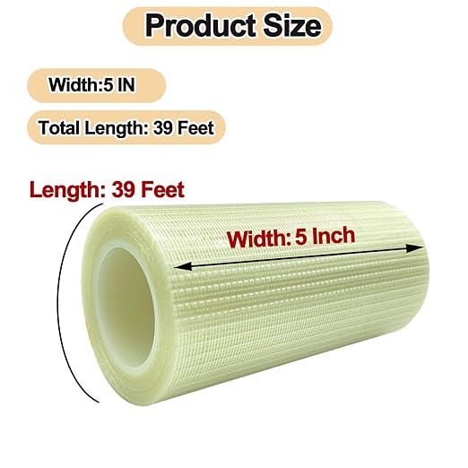 5IN x 39FT RV Awning Repair Tape, Tent Repair Patch Kit, Outdoor Waterproof Tape, for Tarp, Sail, Canopy, Boat, Cover, Canvas