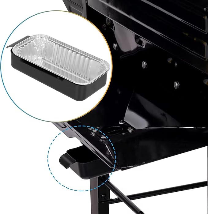 Grease Pan for Charbroil 9328812P06 G416-0015-W1 G325-5703-W1 Grease Catcher with 15-Pack Aluminum Disposable Drip Pan for Charbroil Performance 463331221 463365021 and More
