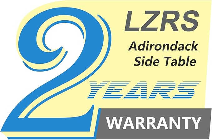 LZRS Double Adirondack Side Table, Outdoor Side Tables, End Tables for Patio, Backyard,Pool, Indoor Companion, Easy Maintenance & Weather Resistant(White)