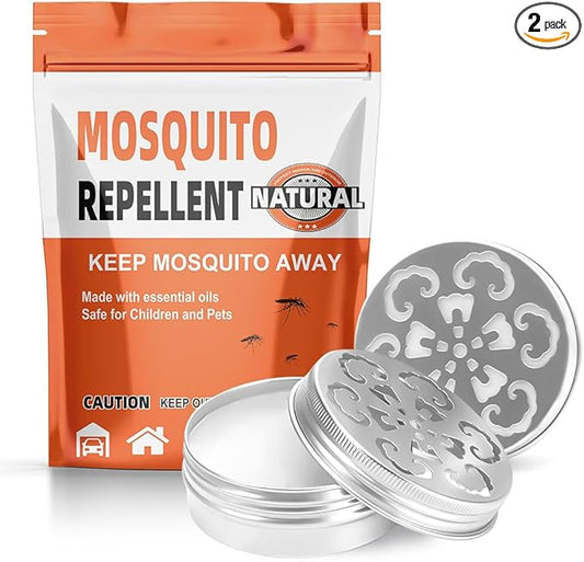 Mosquito Repellent Outdoor Patio, Powerful Indoors Mosquitoes Repellent, Natural Mosquito Deterrent for Kids/Adults, Keep Mosquito Away, Mosquitoes Control for Camping/Patio/Yard/Travel 2P