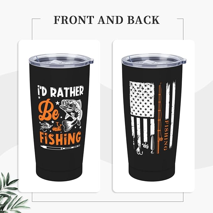 Fishing Gifts for Men, Fishing Tumbler 20oz, Fisherman Gifts Stainless Steel Coffee Travel Mug, Gift for Men Who Love Fish Coffee Cup, Bass Fly Fishings Gift for Husband/Dad/Boyfriend/Grandpa