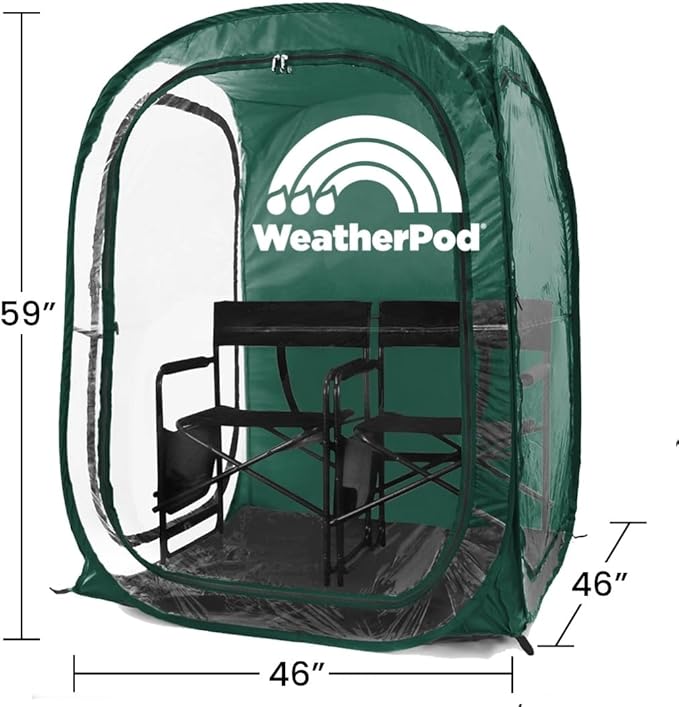 WeatherPod® The Original Shark Tank MyPod™ 1-2 Person Pop-Up Pod - Stay Warm, Dry, and Out of The Sun - Weather Pod for Sports, Rain, or Wind