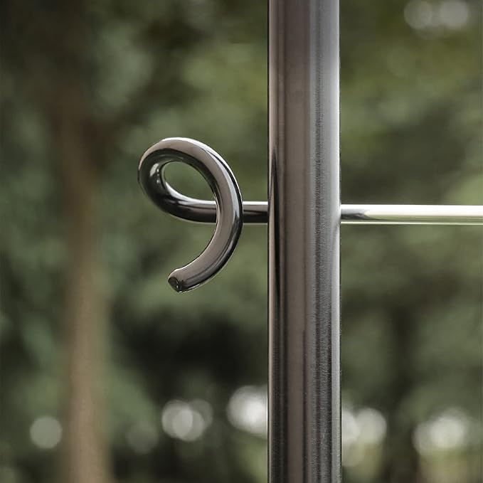 3PCs Garage Shelving Storage & Outdoor Camping Lantern & Kitchen Shelving Pole Hooks