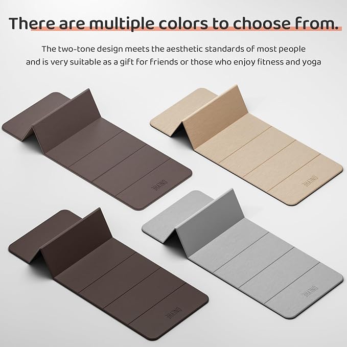 Foldable Yoga Mat,Exercise Mats for Home Workout,Comfortable and Durable,8mm Thick-Portable Folding Mat,Non Slip,Pilates Mat Thick,Outdoor Use,Meditation,Travel,Camping（71"x24" x0.31"）