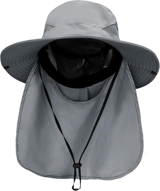 PFFY Sun Bucket Hats for Men Women 3” Wide Brim UPF 50+ Fishing & Beach Hat