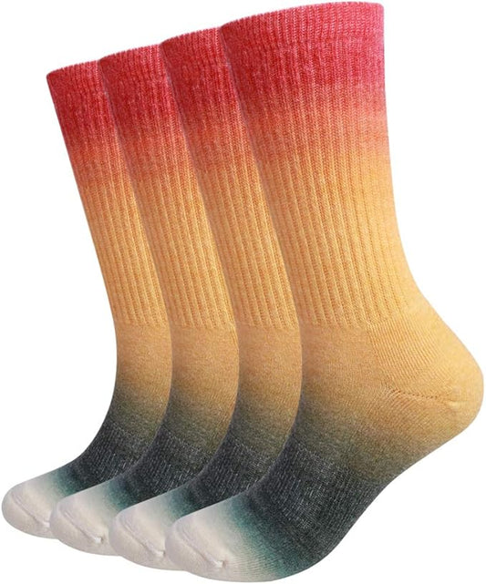 EnerWear 4 Pack Women's Merino Wool Outdoor Hiking Trail Crew Sock