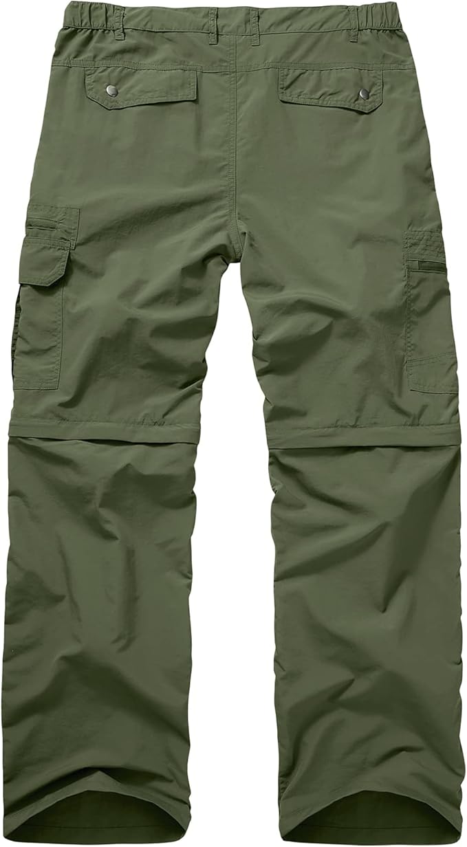 Fishing Hiking Pants for Men, Waterproof Convertible Quick Dry Pants for Wading, Lightweight Breathable