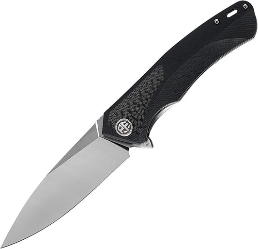 Petrified fish PF838CS 3.74" D2 steel flipper folding knives outdoor pocket knife G10+Carbon fiber handle camping hunting EDC tool