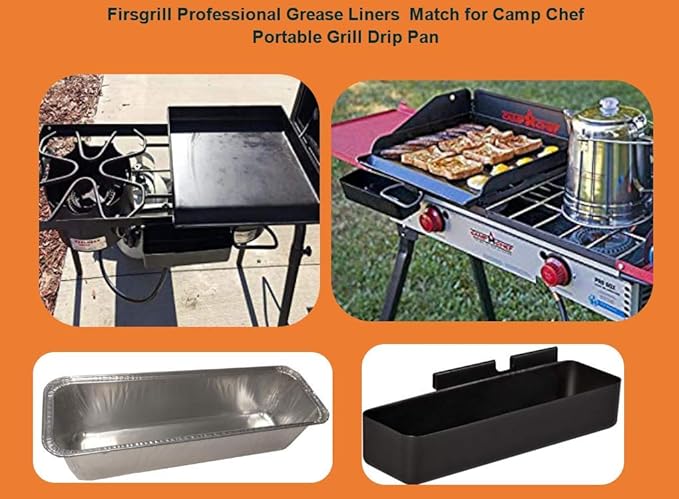 Professional Grease Liners Disposable Aluminum Foil Drip Pans for Camp Chef Portable Grill (20)