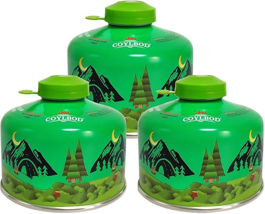 Isobutane Fuel Canister, Camping Stove Fuel, Butane Camping Propane Mixture Blend Camping Fuel Gas (3 Pack)