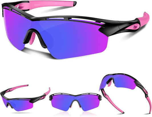 Rosemal Sports Sunglasses Polarized Cycling Sunglasses Running Driving Fishing Hiking for Men Women UV400 TAC TR90