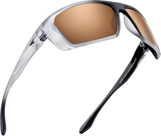 KastKing Huzzah Polarized Sport Sunglasses for Men and Women, Ideal for Driving Fishing Cycling and Running,UV Protection
