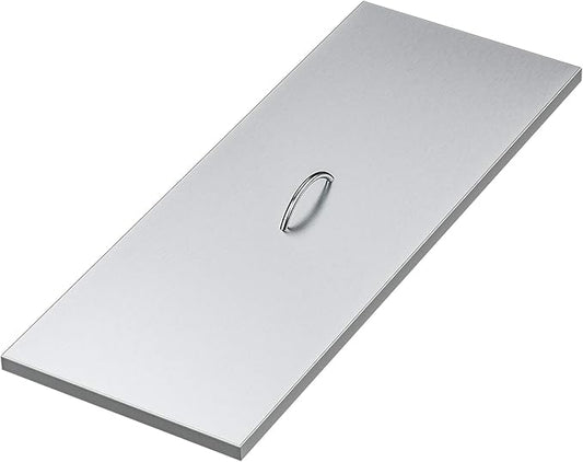 Stanbroil Fire Pit Burner Pan Cover 39" x 15", Fits 36 x12 Inches Rectangular Drop-in Burner Pan, Stainless Steel