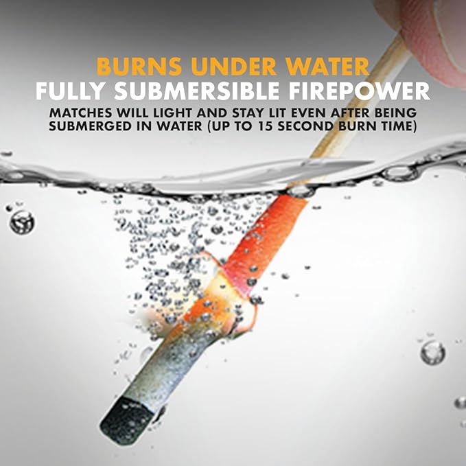 UCO Stormproof, Waterproof & Windproof Match Kit with 4 Packs of Refill Matches