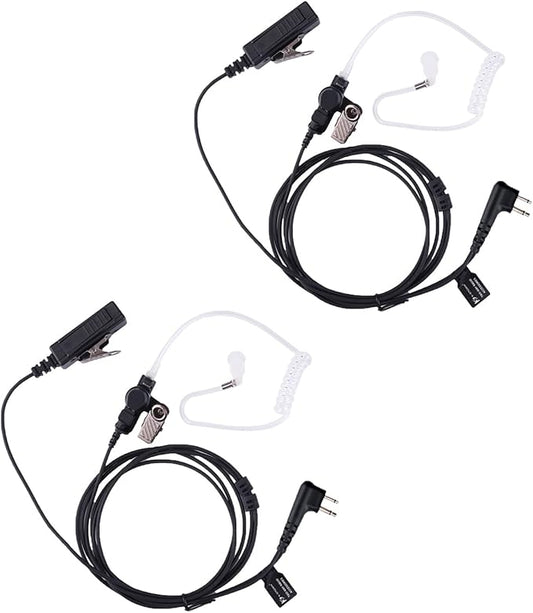 Covert Acoustic Tube Walkie Talkie Earpiece Surveillance Headset with Mic Compatible with CP200d Motorola Two Way Radio