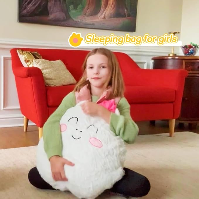Sleeping Bag for Kids, Preschool Nap Mat, Toddler Sleeping Bag with Pillow for Daycare, Ages 3+, Large Size