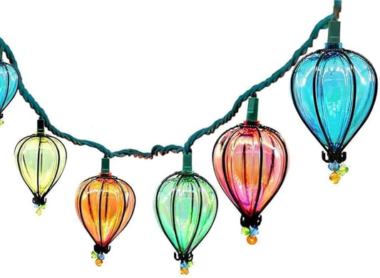 11FT Multicolor String Lights with 10 Bulbs, Colored Backyard Patio Lights String Lights, Hanging Indoor/Outdoor UL Listed for Bistro Wedding Party Bedroom Decor, 2PCS