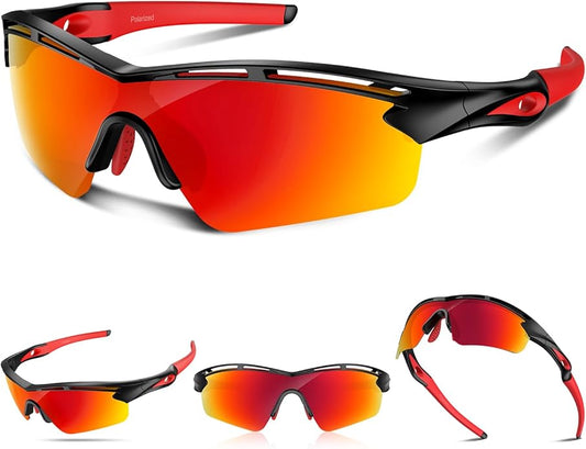Rosemal Sports Sunglasses Polarized Cycling Sunglasses Running Driving Fishing Hiking for Men Women UV400 TAC TR90