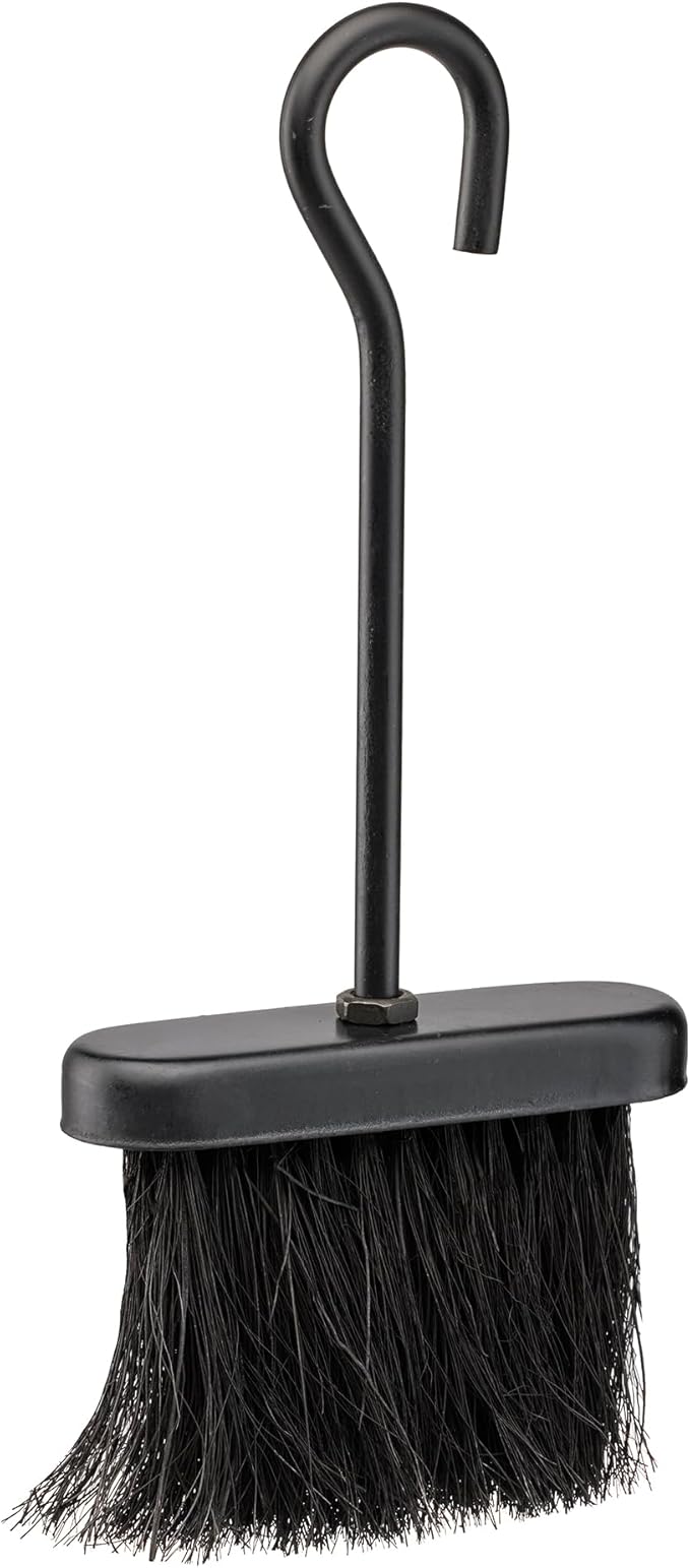 UniFlame Black Fireplace Ash Shovel and Brush Set with Pan
