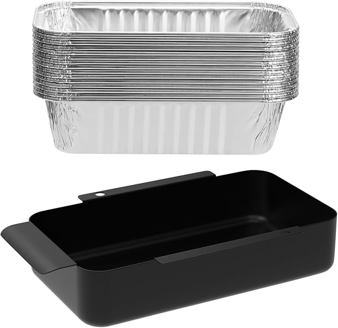 Grease Pan for Charbroil 9328812P06 G416-0015-W1 G325-5703-W1 Grease Catcher with 15-Pack Aluminum Disposable Drip Pan for Charbroil Performance 463331221 463365021 and More
