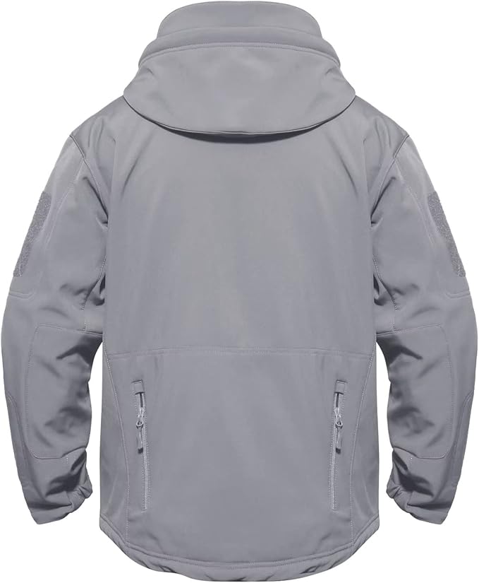 MAGCOMSEN Men's Tactical Jacket 7 Pockets Performance Fleece Lined Water Resistant Ski Snow Soft Shell Winter Coats