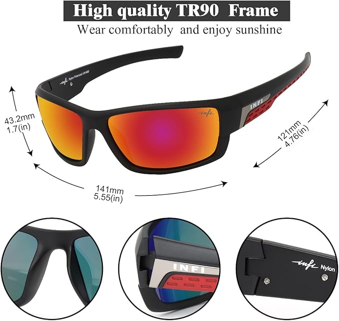 INFI Fishing Polarized Sunglasses for Men and Women Sports Sun Glasses UV Protection