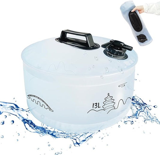 15L/3.96 Gallons Collapsible Water Container - Leakproof with Spigot | Outdoor Hiking Survival Storage Bag | Camping, RV & Emergency ESSENTIAL | BPA-Free