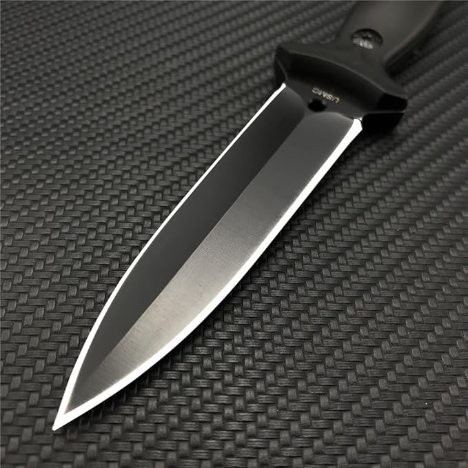 HUAAO 3.74in Dual Edge 440C Stainless Steel Blade ABS Handles Utility knife,7.3in Full Tang Fixed Blade Knife with ABS Sheath Tactical Hunting Knives for Outdoor Camping EDC and Survival