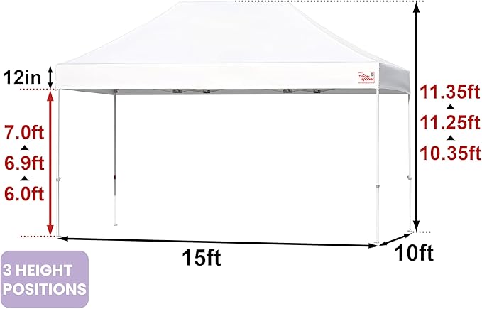 Tradesparker 10x15 Pop Up Canopy Tent,Easy up Commercial Canopy Tent Instant Shelter for Beach Events Parties Camping Market,Pop Up Canopies with LED Curtain+Casters+Weight+Stakes,Navy Blue
