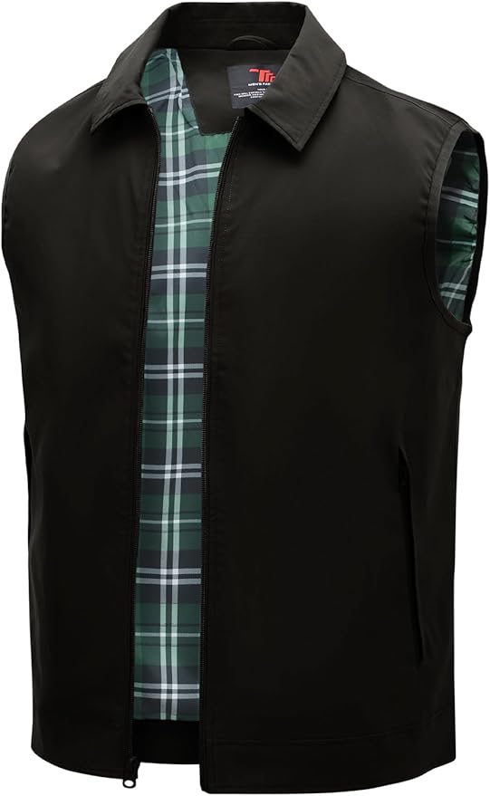 TBMPOY Men's Vest Casual Lightweight Thin Utility 3 Zip Pockets Stylish Sleeveless Jackets Summer Fall Golf Travel Business