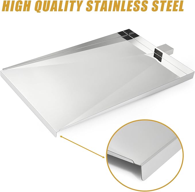 SUB025 Drip Tray for Traeger Tailgater Drip Pan Junior Elite 20 Tailgater 20 Bronson 20 Grill Accessories TFB30LZAC TFB29PLB TFB29LZB BBQ055 TFB29LZA Stainless Steel Heat Baffle Replacement Parts