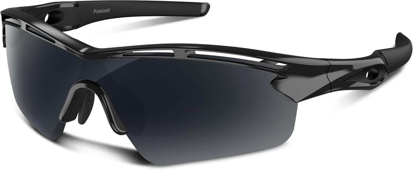 Rosemal Sports Sunglasses Polarized Cycling Sunglasses Running Driving Fishing Hiking for Men Women UV400 TAC TR90