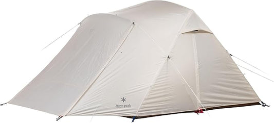 Snow Peak Alpha Breeze Tent, Camping Tent, Easy Set Up, Water Repellent, UV-Protective Finish, Ivory, 4 Person