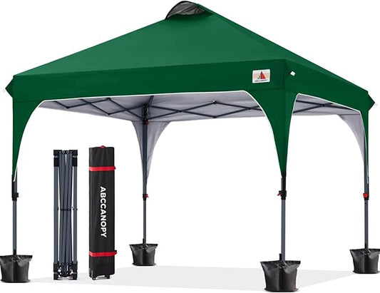 ABCCANOPY Outdoor Pop up Canopy Tent 10x10 Camping Sun Shelter-Series, Forest Green