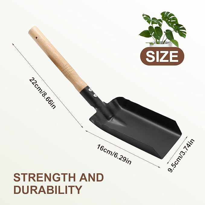 Fireplace Ash Shovel Tool Scoop Dust Pan Coal Hand Shovel Fire Stove Fireplace Trowel Ash Sweep Farm Wood