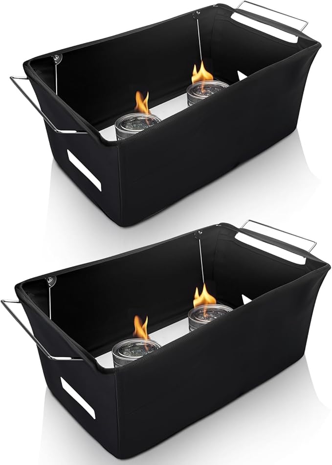 2-Pack Chafer Wind Guard by Peurif,Chafer Stand Cover,Chaffing Buffet Decorative Food Warmer,Flame Retardant Fabric for Parties Buffet,Cover for Indoor & Outdoor Events,Party,Buffet,Catering,Camping