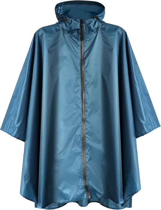 ANYOO Waterproof Rain Poncho Lightweight Reusable Hiking Hooded Coat Jacket for Outdoor Activities