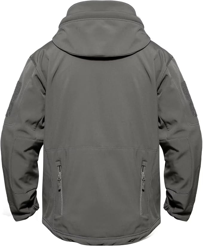 MAGCOMSEN Men's Tactical Jacket 7 Pockets Performance Fleece Lined Water Resistant Ski Snow Soft Shell Winter Coats