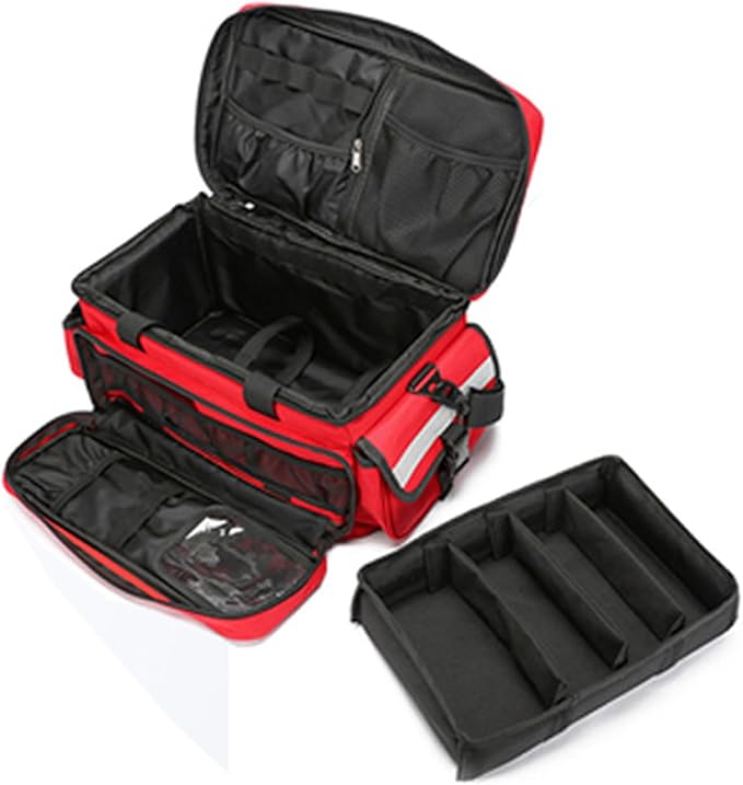 Medical Bag,First Aid Bag,First Responder Bag for Trauma,Emergency Medical Bag Organizer,Trauma Bag with Detachable Dividers for Nurses,Home Health Care, EMT(Bag Only)